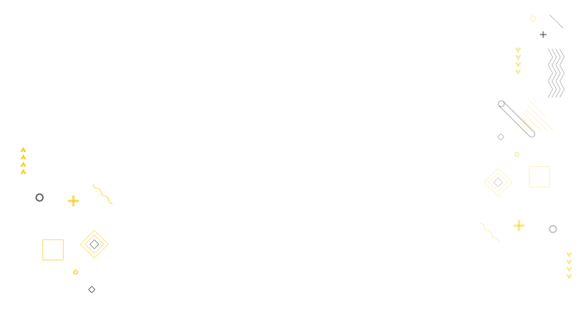 Abstract black background with symmetrical yellow and gray geometric shapes and lines on left and right edges.